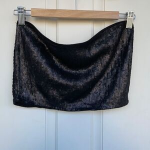 NWOT Sequined black tube top by Chan Luu